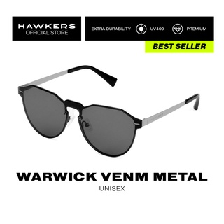 HAWKERS Gun Metal Dark WARWICK VENM METAL Sunglasses for Men and Women, unisex. UV400 Protection. Official product designed in Spain H03LHM5001