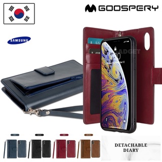 [ลิขสิทธิ์แท้] Goospery Mercury Detachable Diary for Samsung S10 Plus เคสฝาพับ TPU/PU ใส่บัตร/ธนบัตร/เหรียญได้