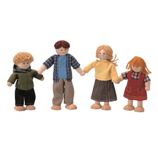 PlanToys 0741501 DOLL FAMILY  ครอบครัวตุ๊กตา สำหรับบ้านตุ๊กตาแปลนทอยส์ ของเล่นไม้ เสริมสร้างจินตนาการ