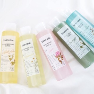 [ของแท้/พร้อมส่ง] Mamonde flower toner (rose water/chamomile/flower honey/aqua peel/pore clean) 250ml 25ml