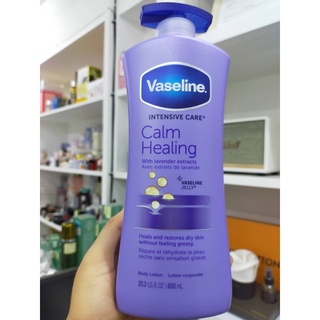 ของแท้ 600ml ฝาปั๊ม Vaseline Intensive Care Calm Healing with Lavender​ Extracts  600 ml. made in USA  ฮีลลิ่งบอดี้