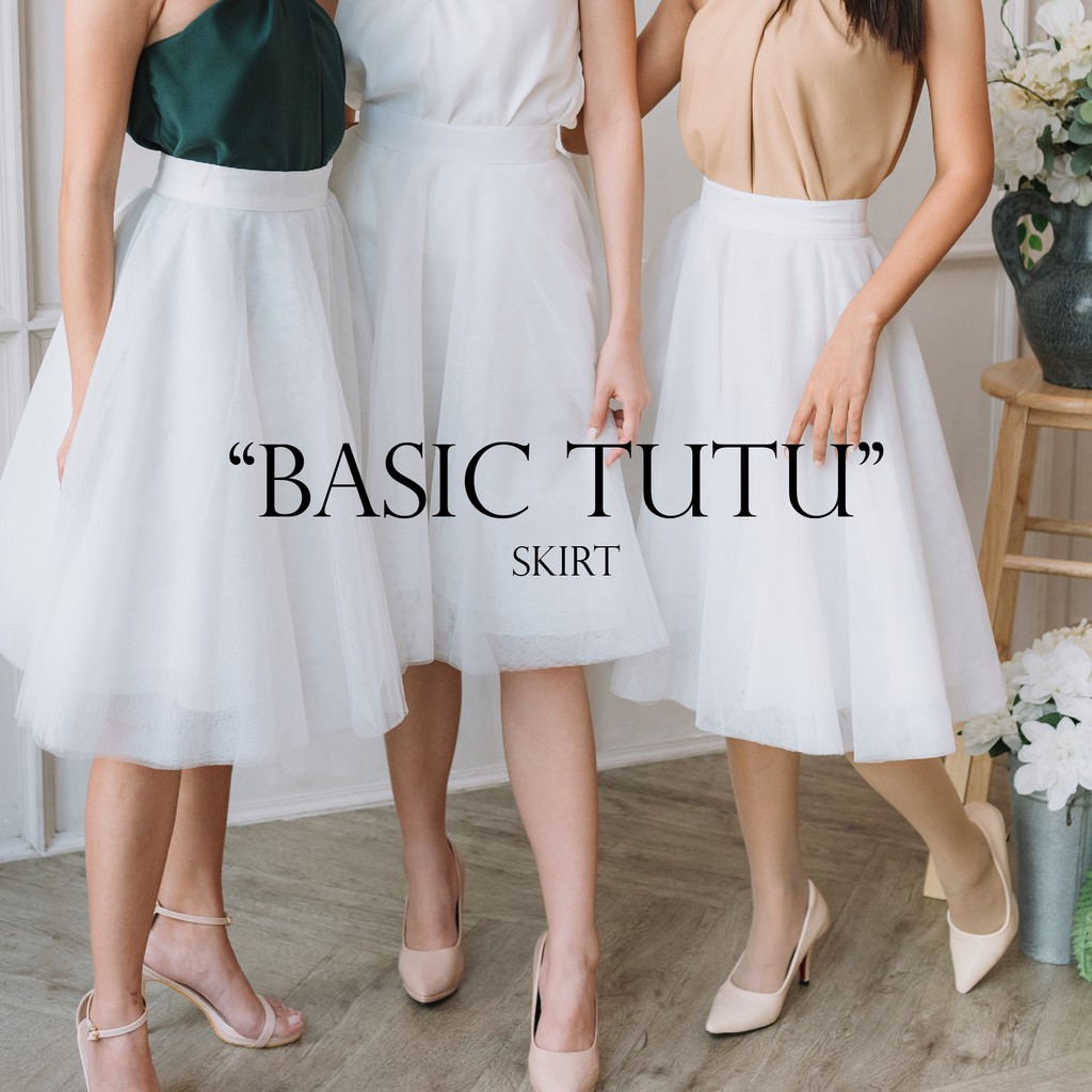 (พร้อมส่ง)กระโปรงสุ่มเจ้าสาวรุ่น : Basic tutu skirt(สีขาวออฟไวท์)ไซส์ XS-4XL เอวตะขอซิป ไม่ใช่ยางยืด