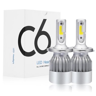 หลอดไฟหน้ารถยนต์ LED รุ่น C6 จำนวน 2 ชิ้น