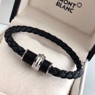 MONTBLANC สร้อยข้อมือหนังลําลอง แฟชั่นเยอรมัน สําหรับผู้ชาย