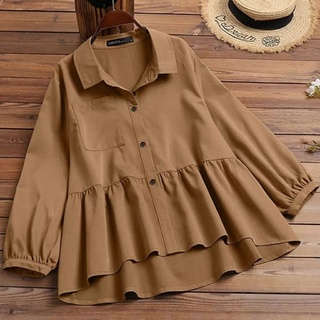 เสื้อเบลาส์ลําลอง แขนยาว ลาย Melodi TOP BLOUSE MUSLIM สําหรับผู้หญิง