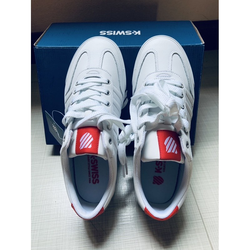 K-SWISS สีขาวK-swiss#รองเท้าสีขาว#รองเท้าผ้าใบ#เคสวิส#k-swiss#รองเท้าถูก