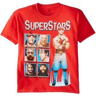 ↂWWE Boys Superstars T-Shirt Fashion Cotton Print Short Sleeve