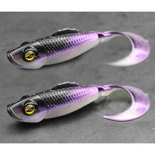 ปลายาง Pintail ขนาด 2.7 นิ้ว ปลายางมีกลิ่นปลาหมึก 1ซอง มีจำนวน 6ตัว