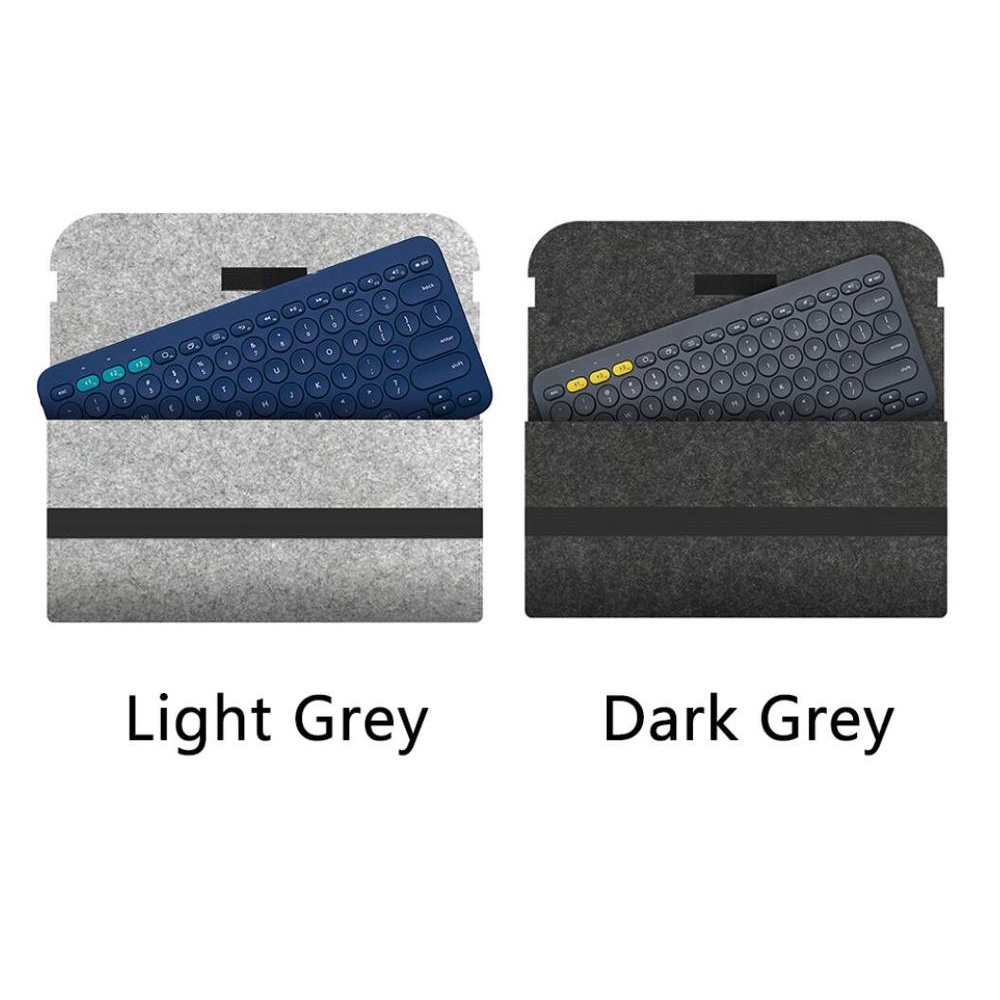 Logitech Anti Shock คีย์บอร์ดกระเป๋าขนาดกะทัดรัดยืดหยุ่นแบบพกพาอุปกรณ์เสริม Felt ฝาครอบป้องกันกระเป๋