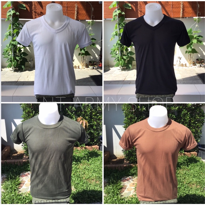 เสื้อแขนจั้มทับใน มีทั้งคอกลม และคอวี