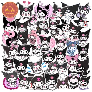 Muya สติกเกอร์ไวนิล ลายกราฟฟิตี้ My Melody Sanrio Kuromi กันน้ํา สําหรับติดตกแต่งแล็ปท็อป 50 ชิ้น