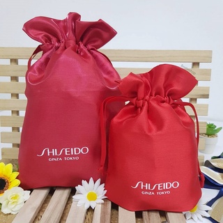 กระเป๋า Shiseido Bag Red แบบมีหูรูด สีแดง มี  2ไซส์ให้เลือกค่ะ