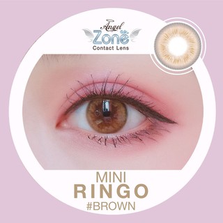 คอนแทคเลนส์ Angelzone Color รุ่น Mini Ringo Brown สีน้ำตาล  (ขนาดเท่าตา)