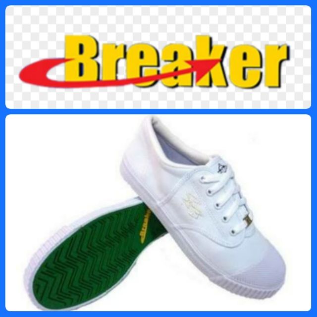 รองเท้าผ้าใบนักเรียนสีขาว  Breaker รุ่น4x4