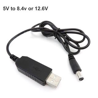 อะแดปเตอร์แปลงสายชาร์จ usb ตัวผู้ เป็น DC 8.4V 12.6v 5.5X2.1 มม. ปลั๊กตัวเมีย