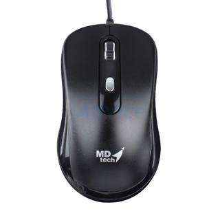 USB Optical Mouse MD-TECH (MD-65) Black (คลิ๊กเงียบ)