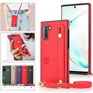 เคสโทรศัพท์มือถือพร้อมสายคล้องข้อมือแบบเชือกเส้นเล็ก ซัมซุง Samsung Galaxy S9 Plus S10 Plus S20 Plus S20 Ultra S10E เคสแฟชั่นที่สาว ๆ ชอบมือถือที่สามารถใช้เป็นกระเป๋าสะพายได้กันกระแทกกันน้ำ  Crossbody fashion trend
