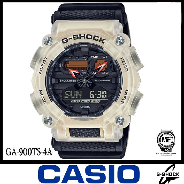 Casio G-Shock นาฬิกาข้อมือผู้ชาย สายเรซิ่น  รุ่น GA-900TS-4A  - สีสีใสำ ประกันศูนย์เซ็นทรัลCMG 1 ปี จากร้าน M&amp;F888B