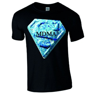 ใหม่ เสื้อยืด ลายเทศกาล MDMA สีดํา สําหรับผู้ชาย