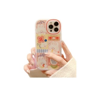 Ready Stock เคส OPPO A16 A15 A54 A94 A93 A96 A74 A55A3S A5S A31 A9 A5 A52 A92 A53 A23 A33 A7 A5 Reno 4F 5F 7 F17 19 Pro เคสโทรศัพท์มือถือแบบใส กันกระแทก ลายกระต่าย สําหรับ Skin Scrub Case