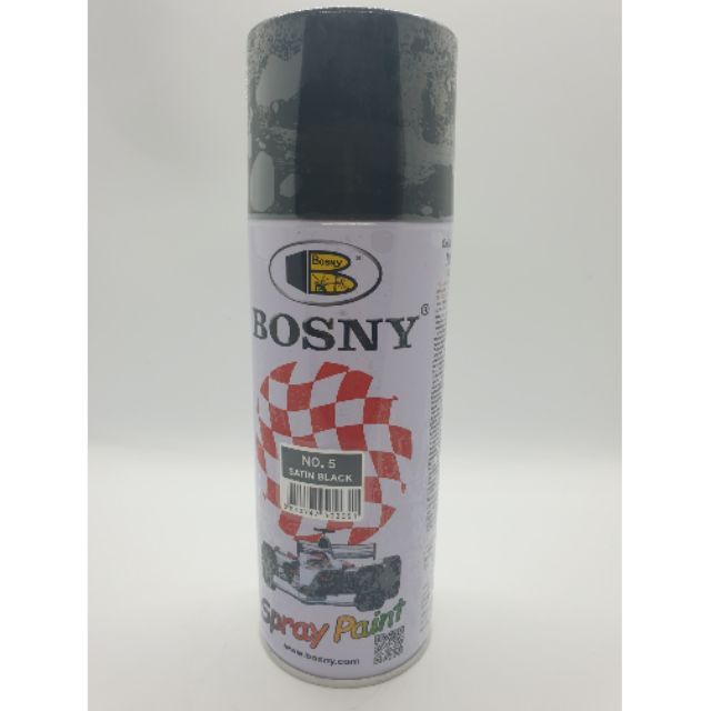 สีสเปรย์ สีดำกึ่งด้านกึ่งเงา ยี่ห้อbosnyno. 5