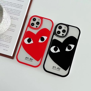 เคสโทรศัพท์มือถือนิ่ม ลายหัวใจ Rei Kawakubo สําหรับ iPhone13 7p 8p X Xs Xr XsMAX 11 12 12Pro 12ProMAX