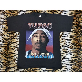 เสื้อวงฮิปฮอป TUPAC 1971-1996 SHAKUR งานใหม่ทำเก่า ไร้ตะเข็บข้าง ผ้าฟอกนุ่ม