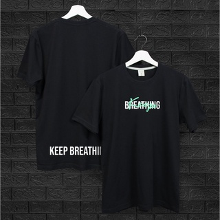 octo TOKYO/T-Shirt/Keep breathing(O063)/เสื้อผ้า/เสื้อผ้าผู้ชาย/เสื้อยืดคอกลม/เสื้อแขนสั่น/Cotton100%/ผ้าฝ้าย