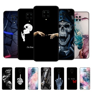 เคสโทรศัพท์มือถือ ซิลิโคนนิ่ม tpu กันกระแทก สีดํา สําหรับ Xiaomi Redmi Note 9S Note 9 Pro Note9S 9Pro