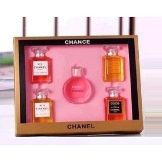 Chanel Branded Mini เซตน้ำหอมมินิ Perfume 7.5ML (5pcs/Set)come with bag ผลิตภัณฑ์น้ำหอมเซต 5 ชิ้น