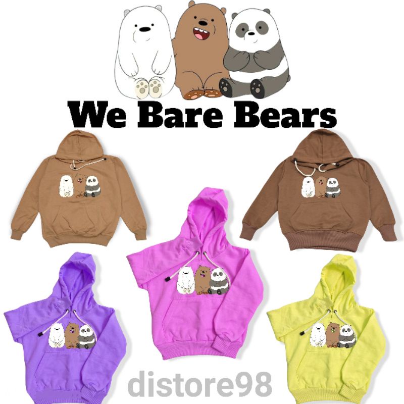 เสื้อกันหนาวมีฮู้ด Bear Motif Children& 39;s | We Bare Bears เสื้อแจ็คเก็ตมีฮู้ดสําหรับเด็กและ 39;s 