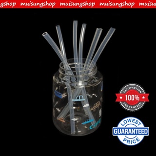 MUISUNGSHOP  หลอดดูดน้ำซิลิโคน Silicone Straw ทรงกลม และ รูปหัวใจ  food grade