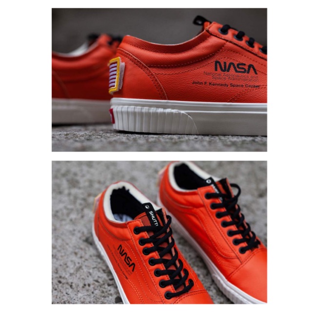 Vans X NASA (Vans Old Skool) สีน้ำตาลส้ม Firecracker