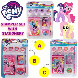 My Little Pony 8in1 ชุดตรายาง พร้อมเครื่องเขียน Buku Nota &amp; Alat Tulis