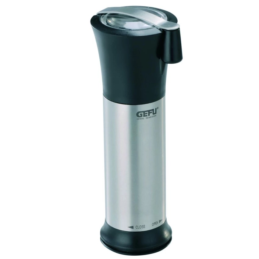 GEFU Nutmeg Mill MOSCATA - Laser Cut ที่บดลูกจันทน์เทศ รุ่น 34670 (Stainless/Black)