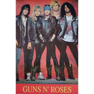 โปสเตอร์ Guns N’ Roses กันส์แอนด์โรสเซส วง ดนตรี รูป ภาพ ติดผนัง สวยๆ poster 34.5 x 23.5 นิ้ว (88 x 60 ซม.โดยประมาณ)