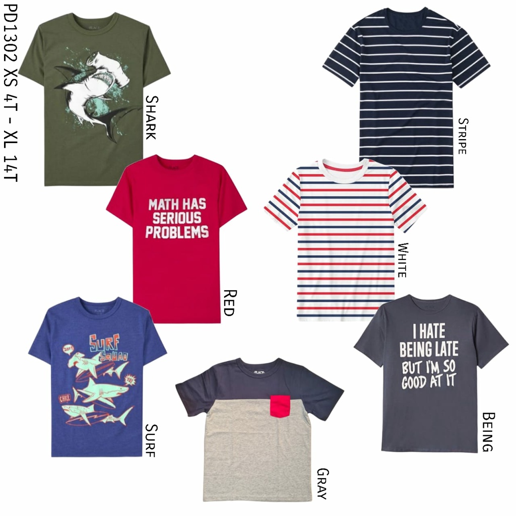 PD1302 Place Tee Shark Being Boys เสื้อยืด