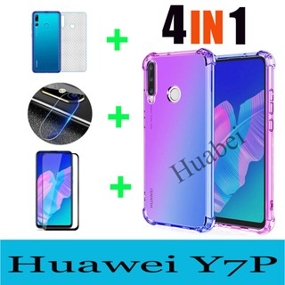 huawei y7 p y9s y6s nova 7 i/6se/p40lite ฟิล์มกระจกกันรอย+ฟิล์มกันรอยหน้าจอโทรศัพท์มือถือ