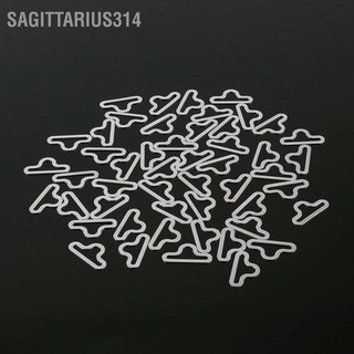 Sagittarius314 คลิปตะขอโลหะ ปรับได้ สําหรับผูกเนคไทโบว์ 50 ชุด