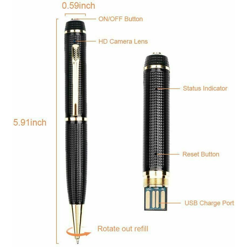 Mini Recorder Mic Voice 1080P Mini Camera Pocket Pen Cam Portable Video Cam