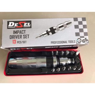 ไขควงตอกชุด DESELพร้อมดอกไขควง 13 ตัว (IMPACT DRIVER SET)