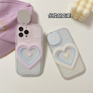 เคสโทรศัพท์มือถือ TPU แบบนิ่ม มีกระจก สําหรับ iphone 13 Pro Max 12 Pro Max