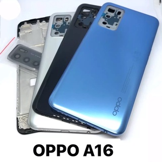 อะไหล่มือถือ บอดี้ Oppo A16 เคสกลาง+ฝาหลัง (พร้อมเลนส์กล้อง)