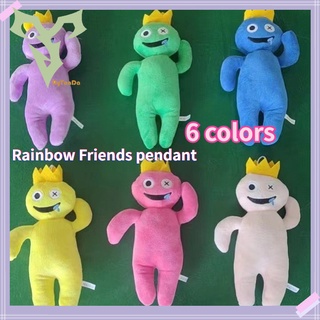 【ใหม่ขายถูก COD】Rainbow Friends  ตุ๊กตา  จี้ 6 สี Rainbow Friends พวงกุญแจสีฟ้าสีชมพูสีเขียวสีเหลืองสีม่วง Villain Soft ตุ๊กตาของเล่นตุ๊กตาเด็กวันเกิดของขวัญ