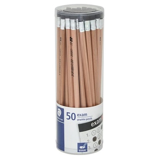 ✨ขายดี✨ สเต็ดเล่อร์ เอ็กซ์แซม ดินสอไม้ 2B 50 แท่ง Staedtler Exam 2B Pencils 50pcs