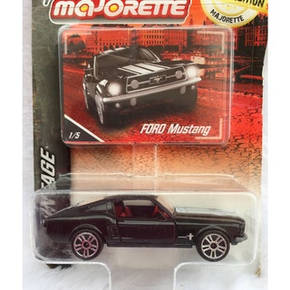 Majorette Ford Mustang Vintage - Black Color /Wheels D5S /scale 1/62 (3 inches) Package with Card