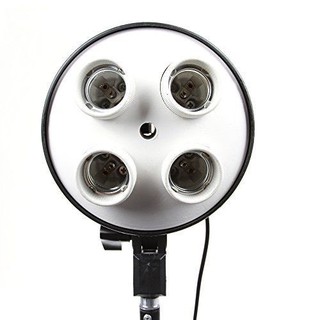 E27 4 Socket Bulb Lamp Head Photo Shooting Video Studio Light Umbrella Bracket for studio