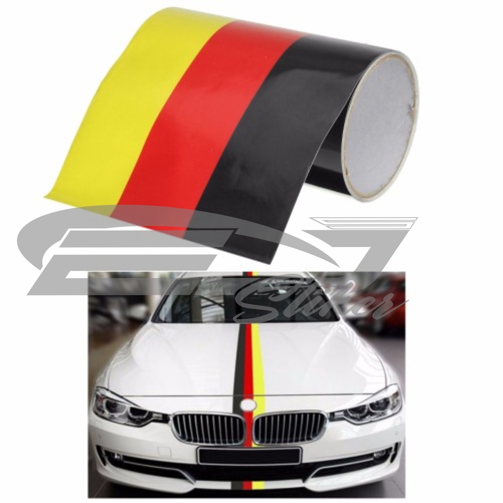 สติ๊กเกอร์รถยนต์ BMW ธงประเทศแถบเยอรมัน อิตาลี ฝรั่งเศส เยอรมนี / สติ๊กเกอร์แถบธง BMW / สติ๊กเกอร์ติดรถยนต์