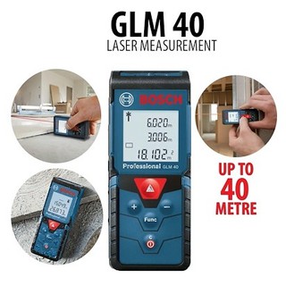 BOSCH เครื่องวัดระยะเลเซอร์ 40เมตร.  รุ่น GLM40  ของแท้ 100%