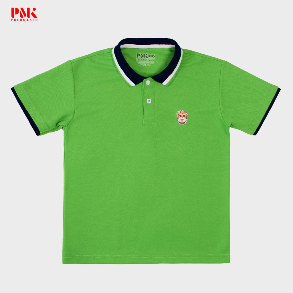 เสื้อโปโลเด็ก Summer Collection สีเขียว   KTK00​3 - PMK  Polomaker
